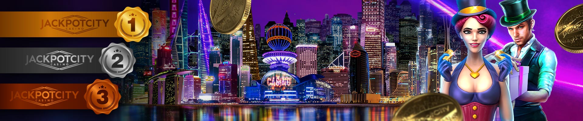 JackpotCity Casino Gold, Sliver & Bronze